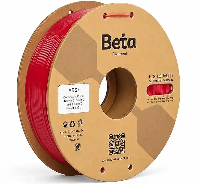 Beta ABS Plus Kırmızı Filament 1.75mm 800gr - 1