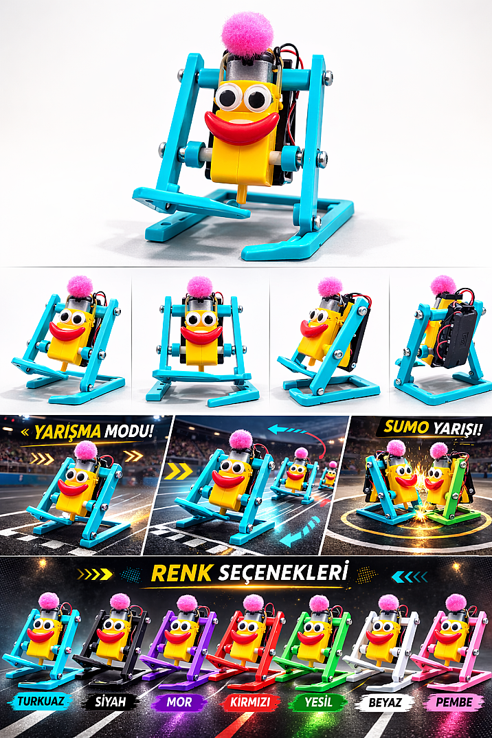 Yürüyen Eğlenceli STEM Robot Kiti – Okul Öncesi ve İlköğretim İçin STEM Uyumlu - 1